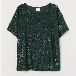 Green sequined H&M top!